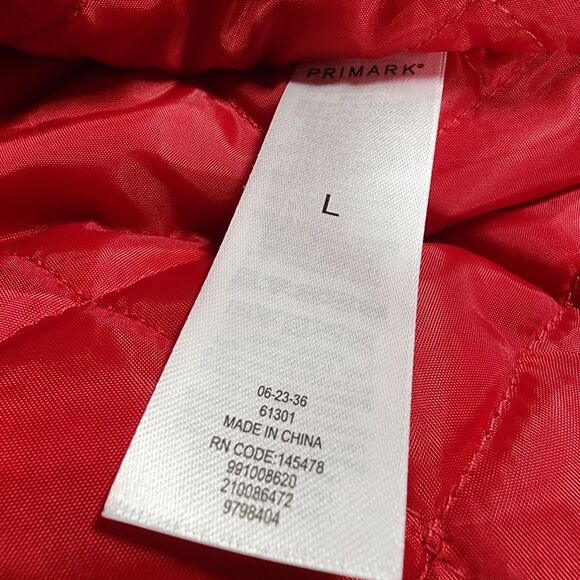 Chicago Bulls Satin Jacket 90's Retro Bomber Button Jacket Men’s Large Red Black - Picture 11 of 11